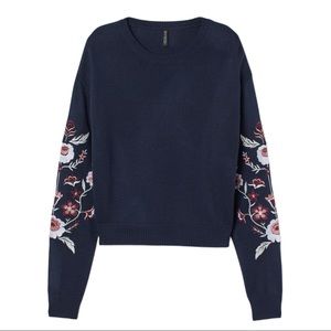 Sweater Embroidery Floral Sleeve Design